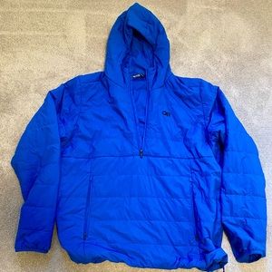 Men’s Outdoor Research “Shadow” anorak parka. Blue. 2XL